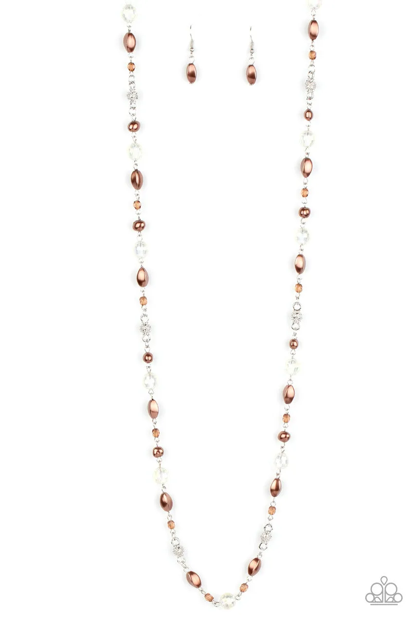 Twinkling Treasures Brown Paparazzi Necklace