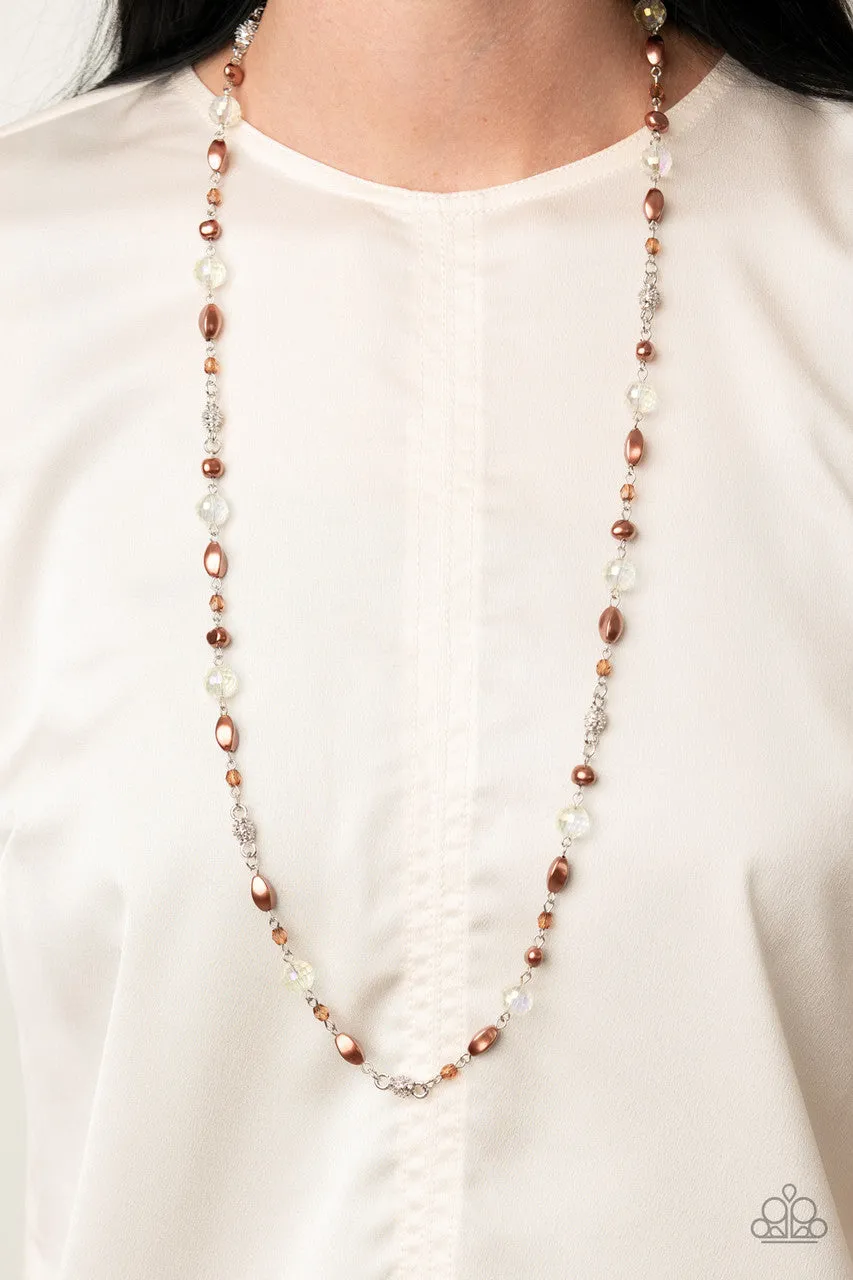 Twinkling Treasures Brown Paparazzi Necklace