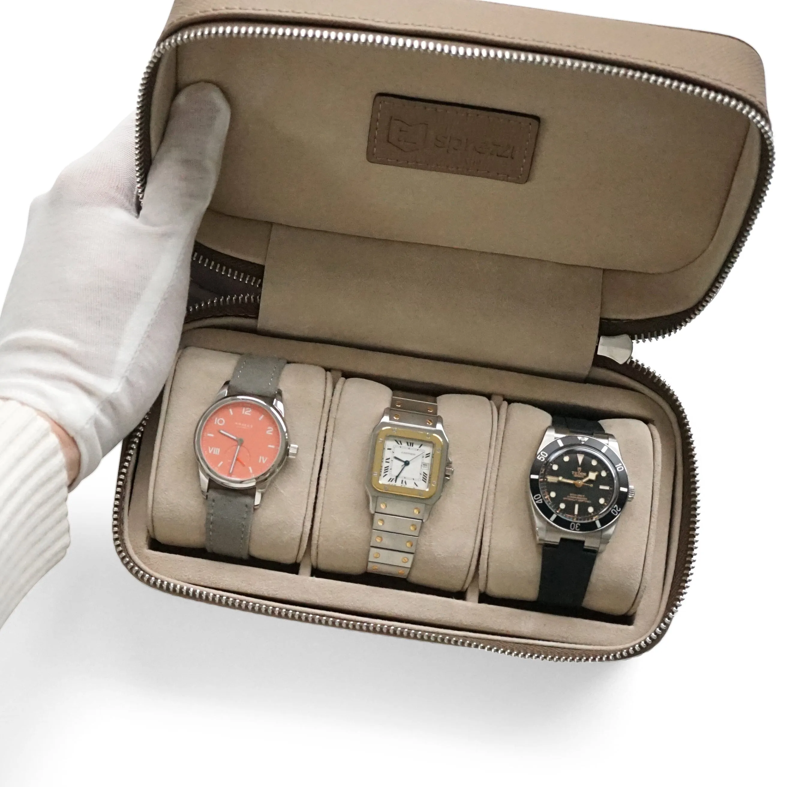 Uhrenbox 3 Uhren [Taupe]
