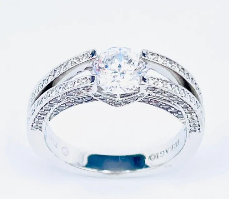 Verragio Ladies Round Cut Platinum Engagement Ring