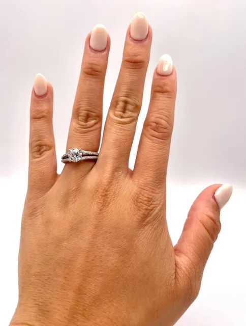 Verragio Ladies Round Cut Platinum Engagement Ring