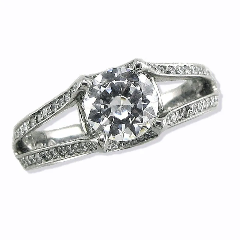 Verragio Ladies Round Cut Platinum Engagement Ring