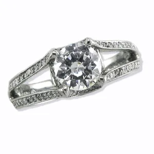 Verragio Ladies Round Cut Platinum Engagement Ring