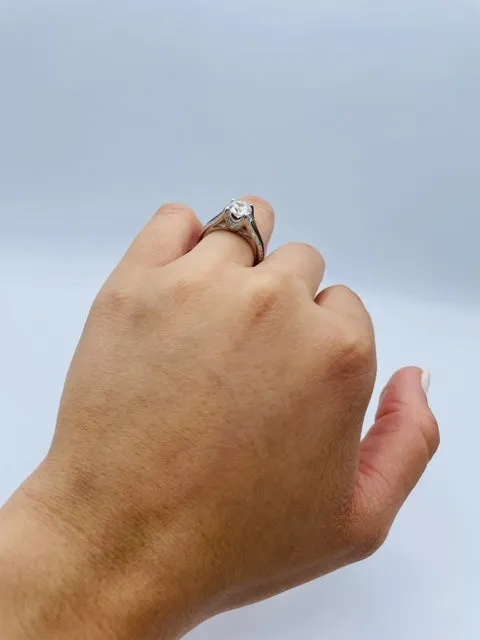 Verragio Ladies Round Cut Platinum Engagement Ring