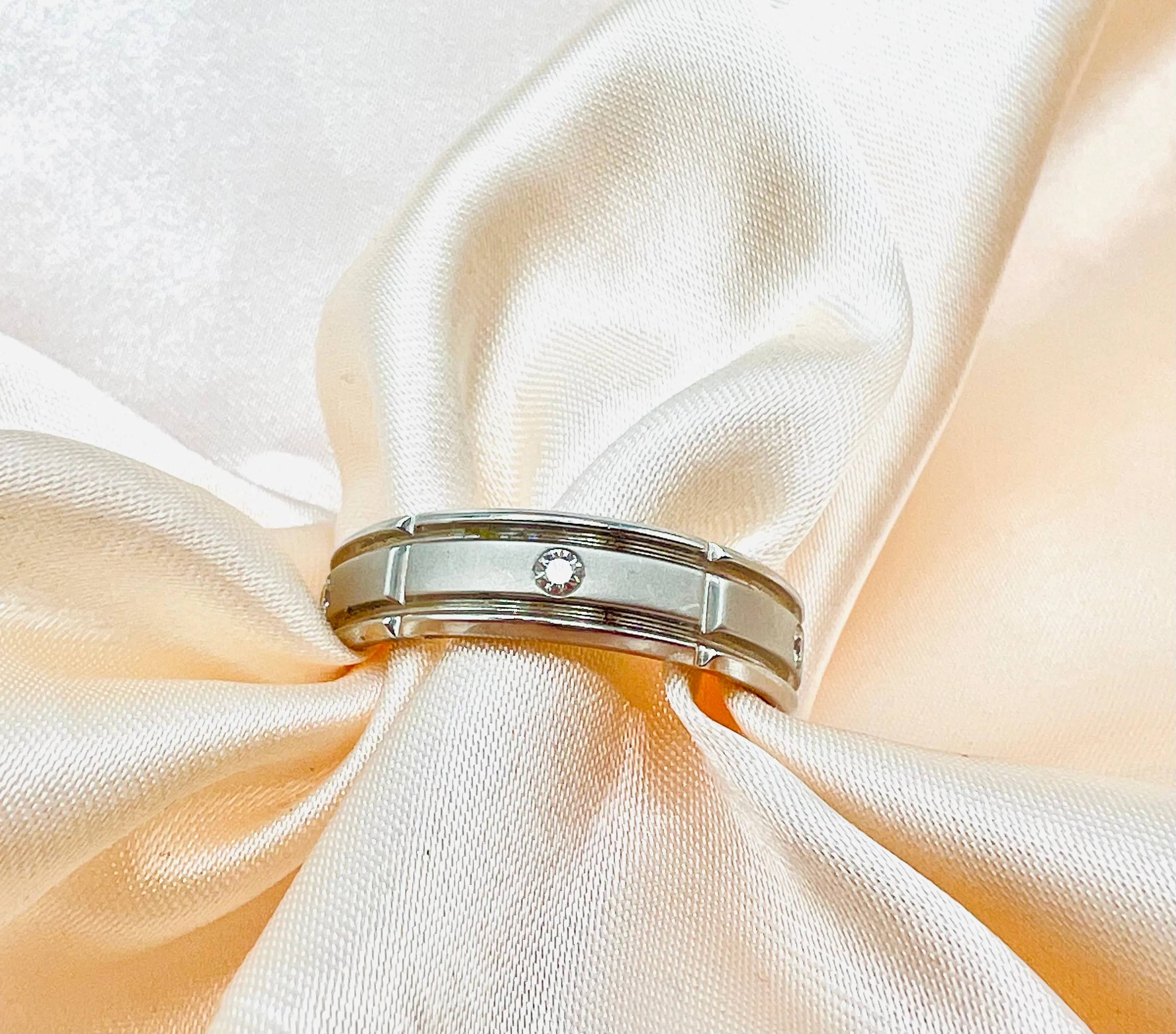 Verragio Mens Collection Platinum Wedding Band