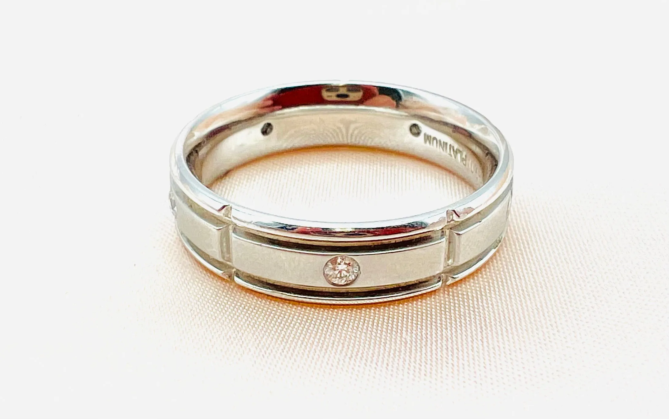 Verragio Mens Collection Platinum Wedding Band