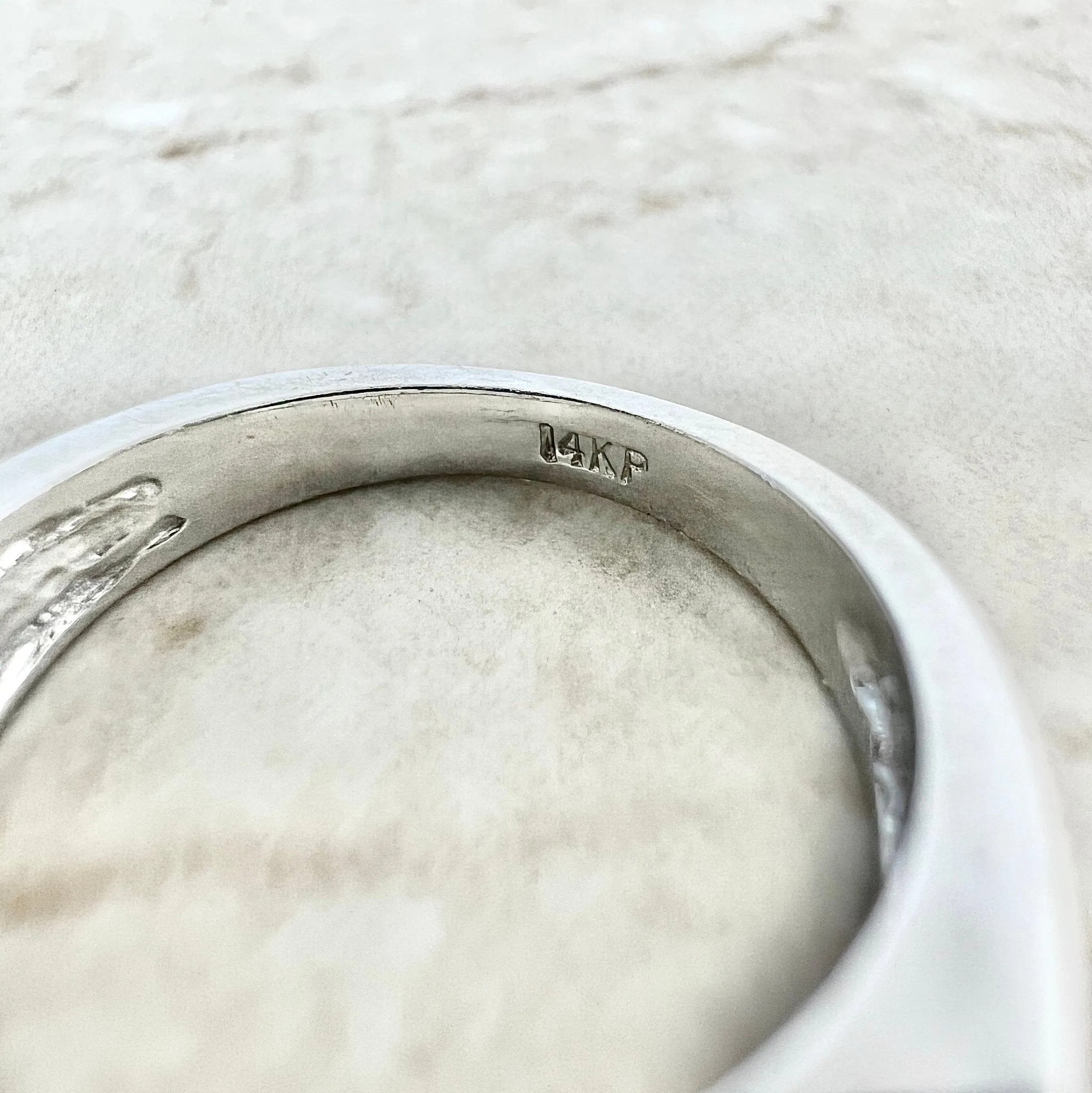 Vintage 14 Karat White Gold 0.50 Carat Diamond Five Stone Ring