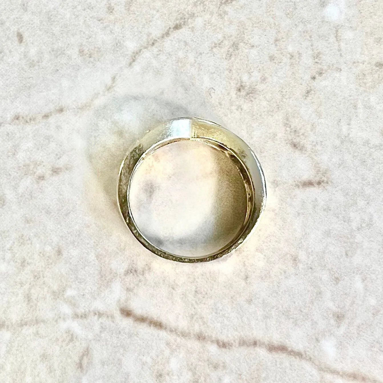 Vintage 14 Karat Yellow Gold 0.40 Carat Diamond Crossover Band Ring