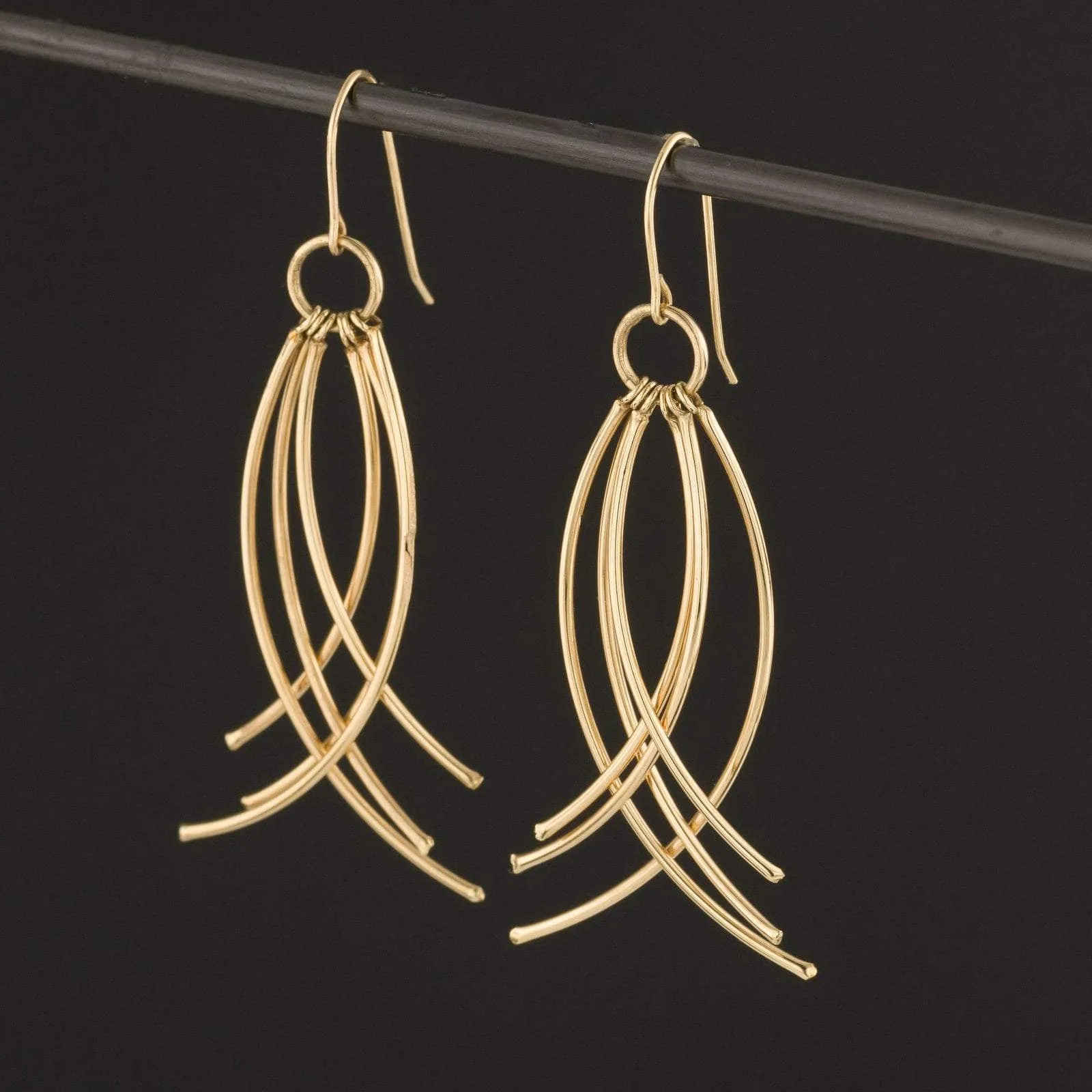 Vintage 14k Gold Earrings with Matching Pendant | 14k Earrings and Pendant