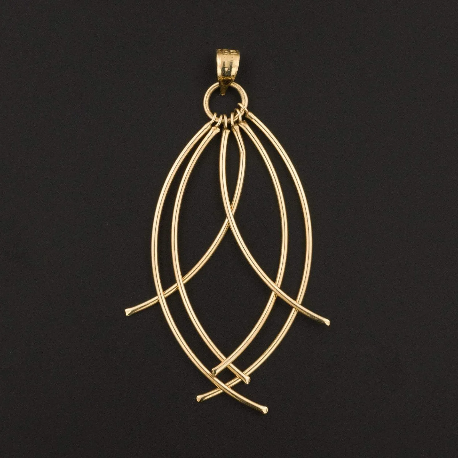 Vintage 14k Gold Earrings with Matching Pendant | 14k Earrings and Pendant