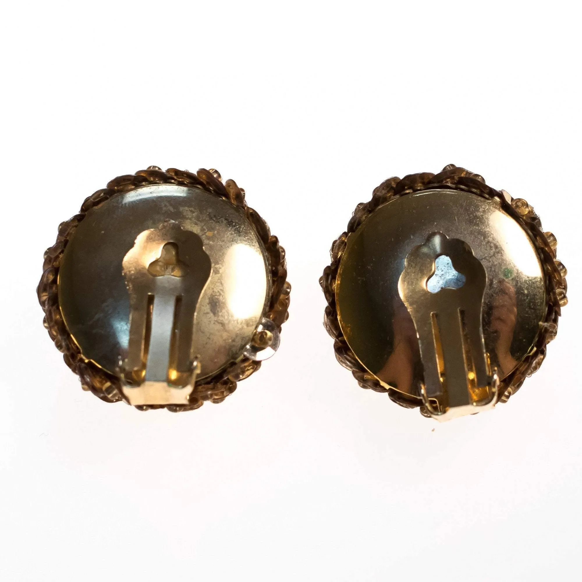Vintage 1950s Gold Sequin Earrings