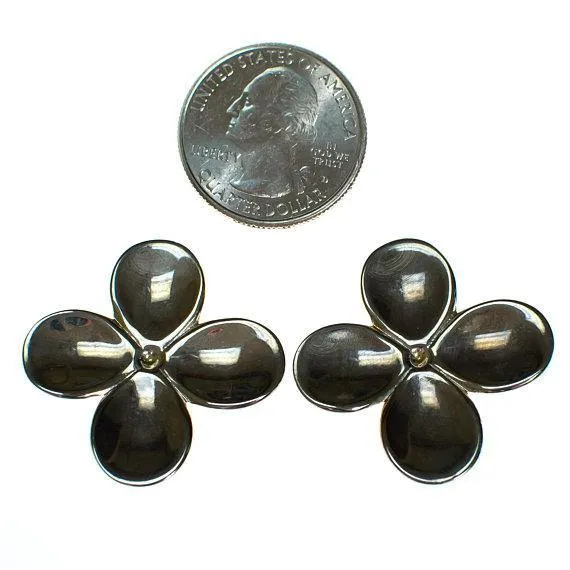 Vintage Angela Cummings Sterling Silver Flower Earrings