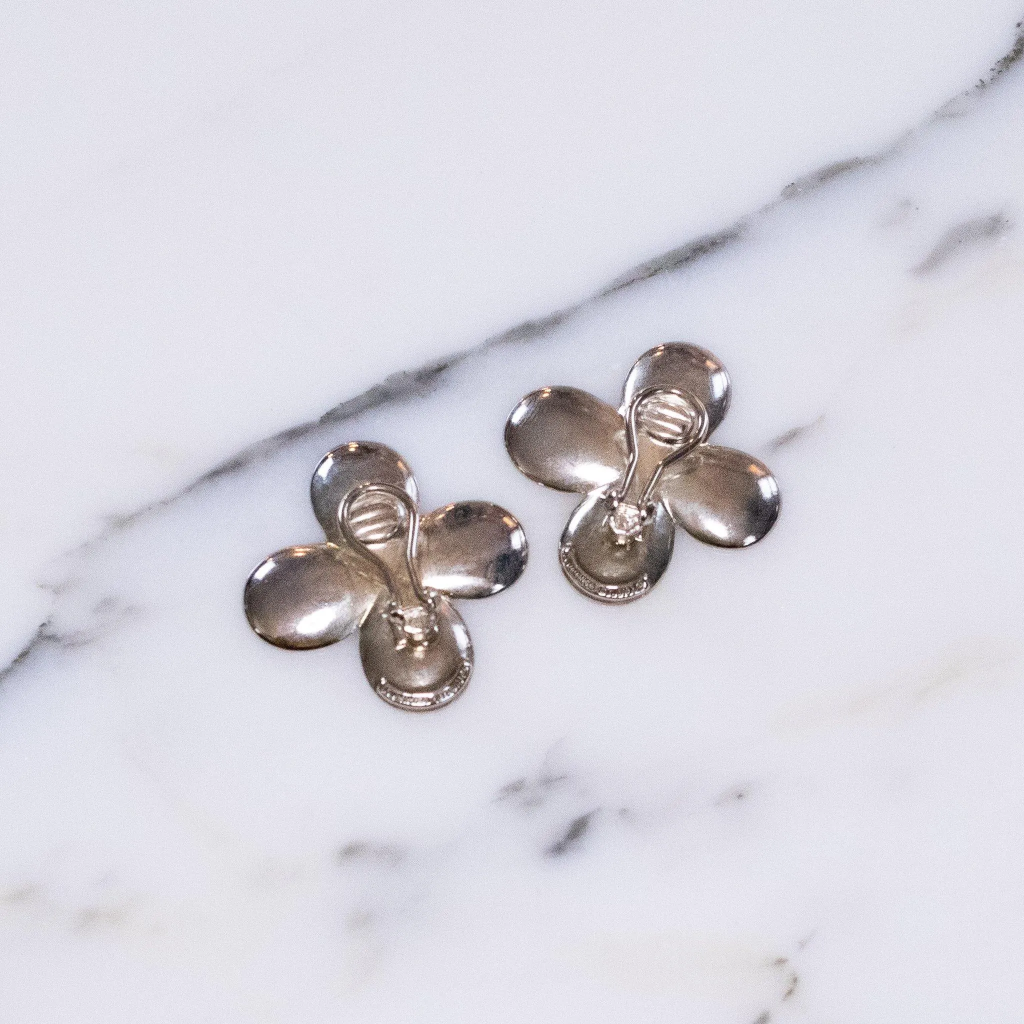 Vintage Angela Cummings Sterling Silver Flower Earrings