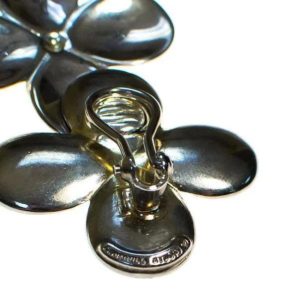 Vintage Angela Cummings Sterling Silver Flower Earrings