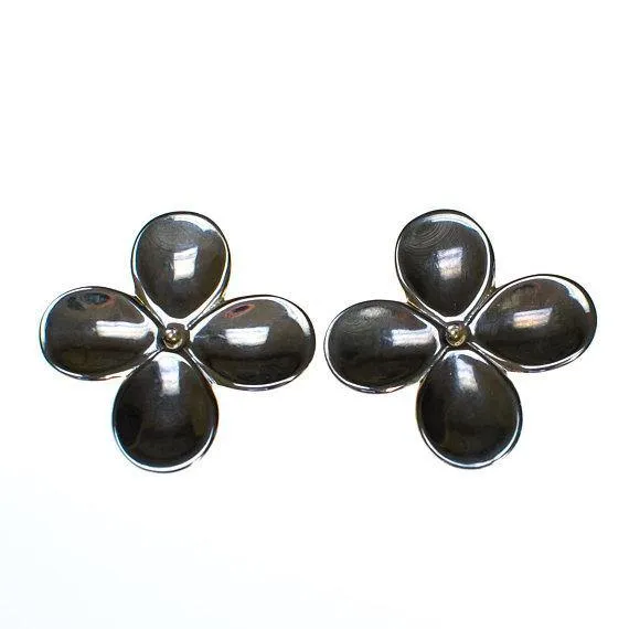 Vintage Angela Cummings Sterling Silver Flower Earrings