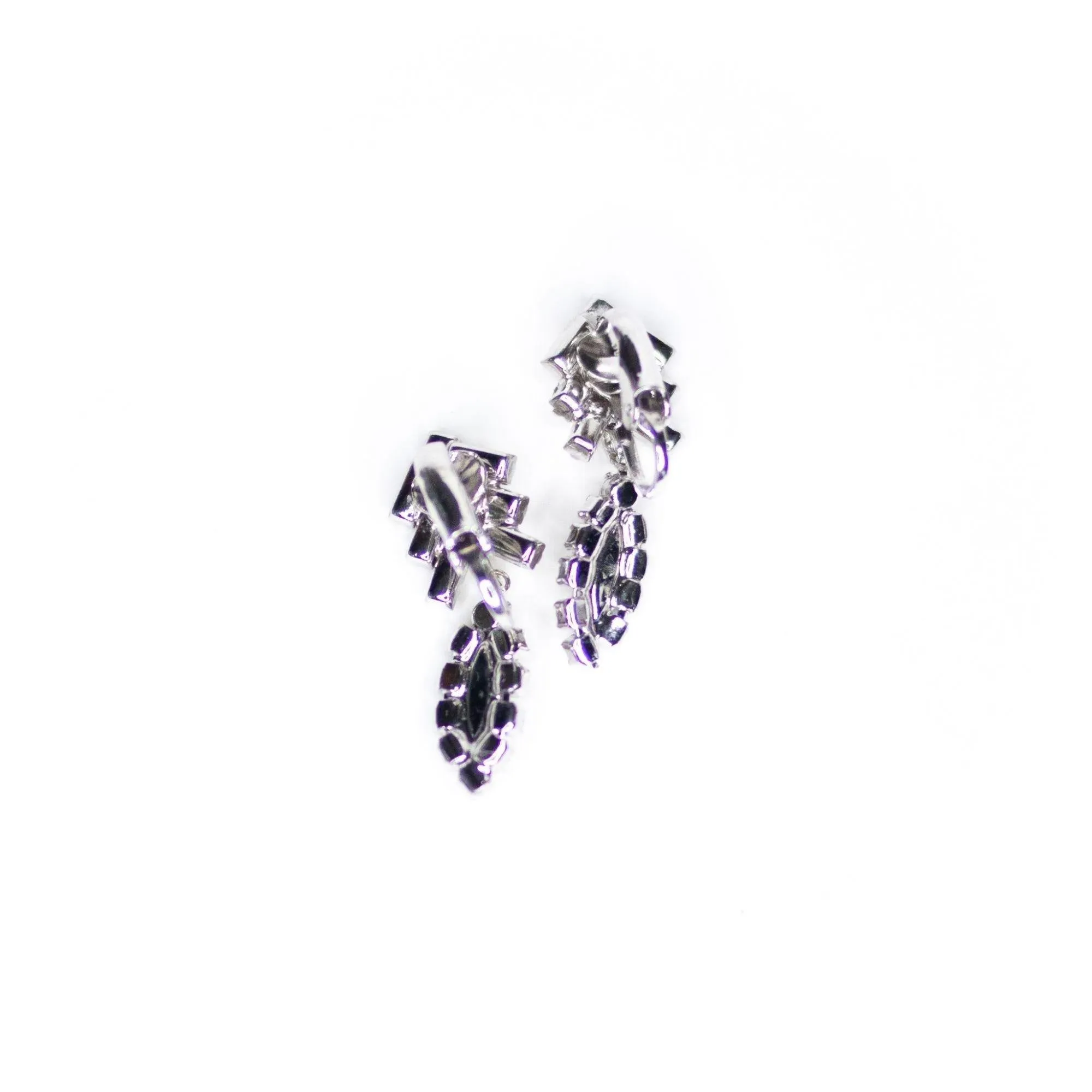 Vintage Baguette Diamante Petite Dangling Earrings