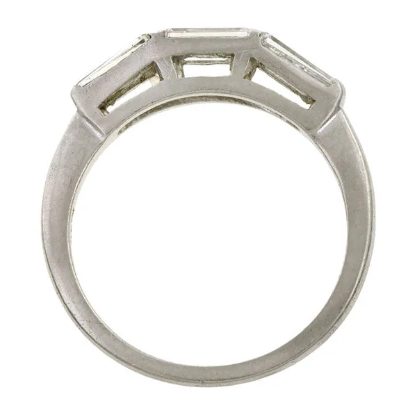Vintage Baguette Diamond Wedding Band Ring