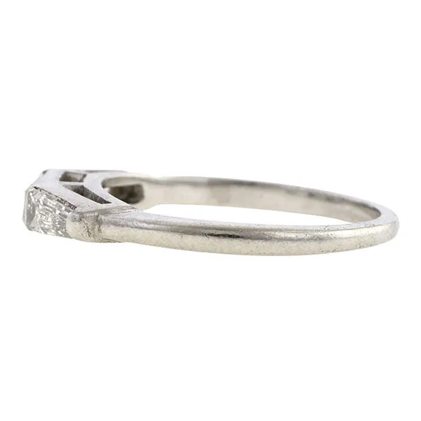 Vintage Baguette Diamond Wedding Band Ring