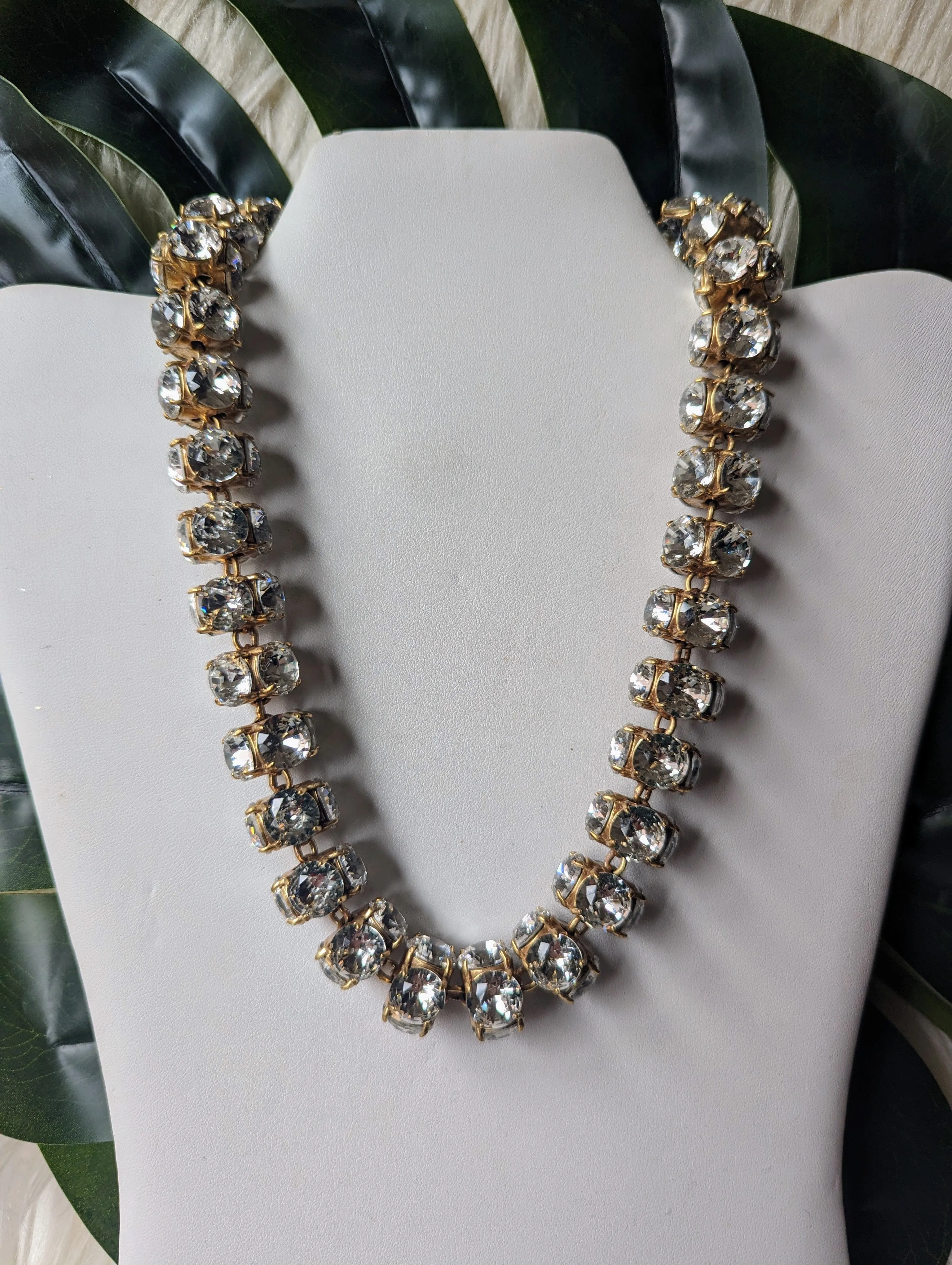Vintage - Crystal Rhinestone Collar Necklace