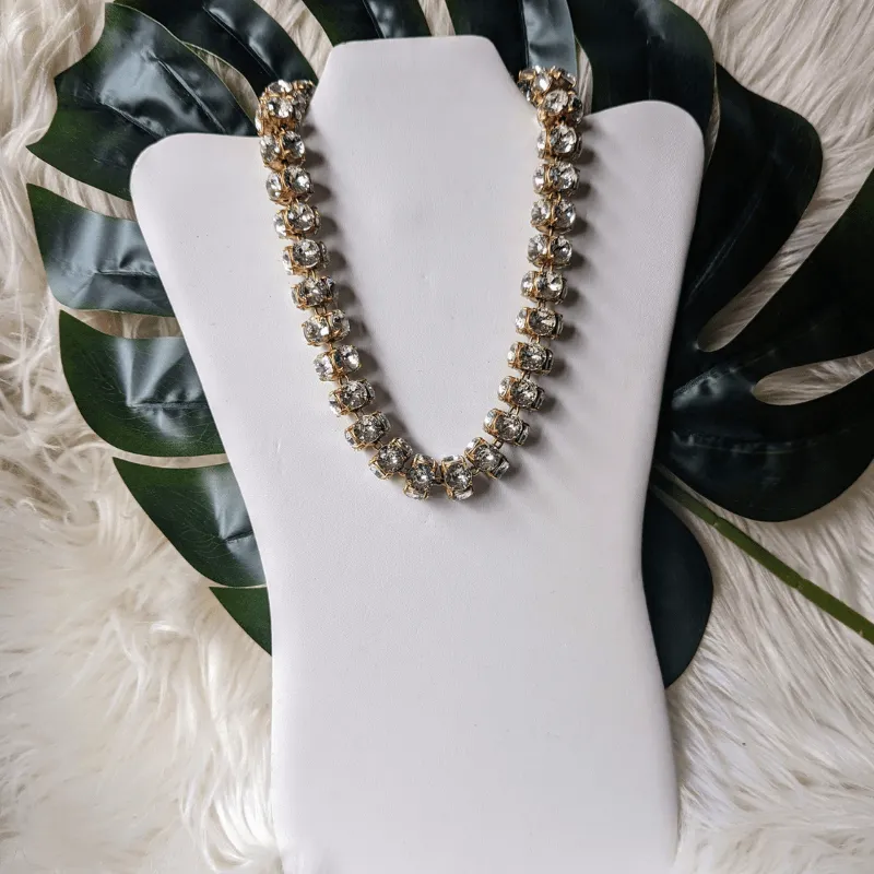 Vintage - Crystal Rhinestone Collar Necklace