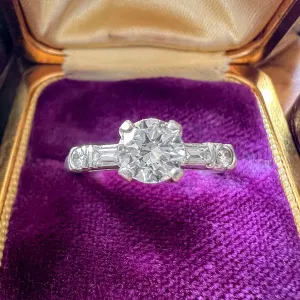 Vintage Diamond Engagement Ring, RBC 0.50ct