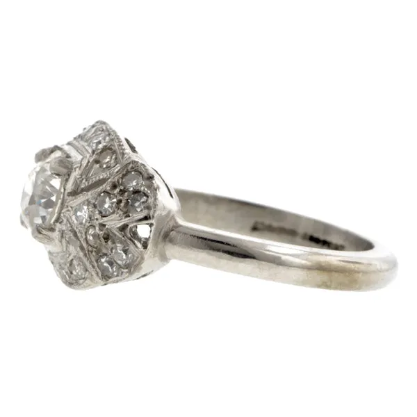 Vintage Diamond Engagement Ring, TRB 0.66ct