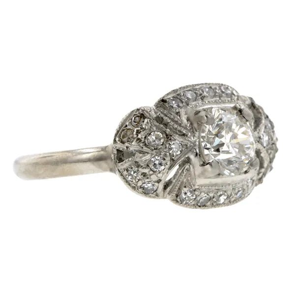 Vintage Diamond Engagement Ring, TRB 0.66ct