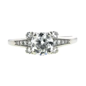 Vintage Diamond Engagement Ring, TRB 0.82ct