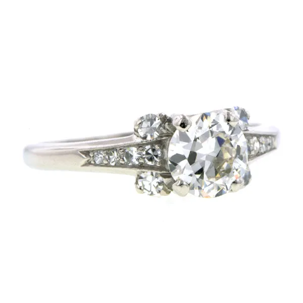 Vintage Diamond Engagement Ring, TRB 0.82ct