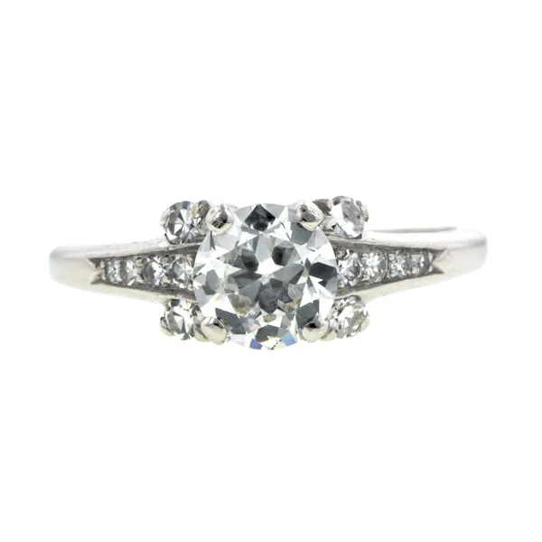 Vintage Diamond Engagement Ring, TRB 0.82ct