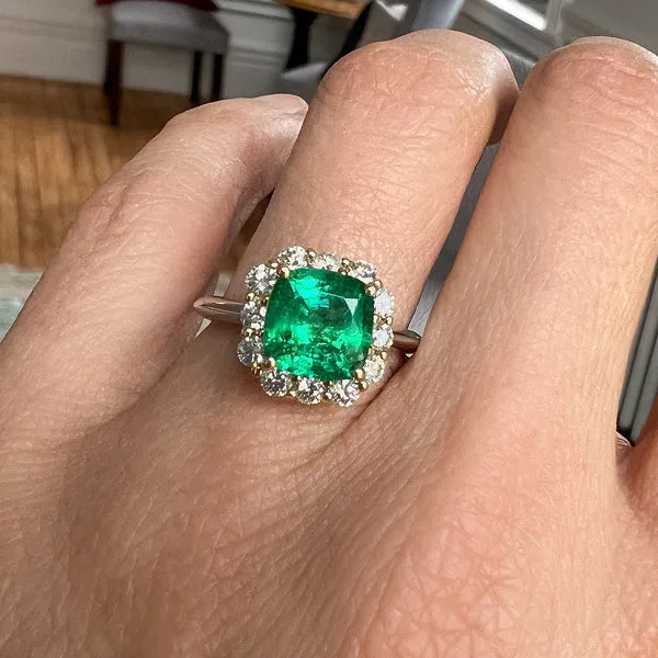 Vintage Emerald & Diamond Ring