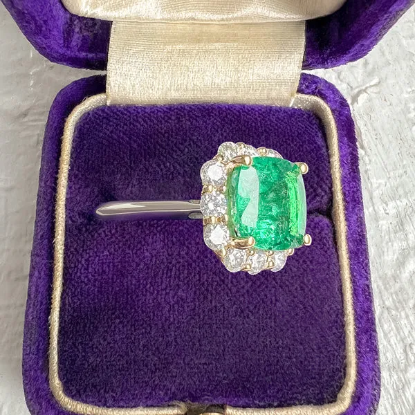 Vintage Emerald & Diamond Ring