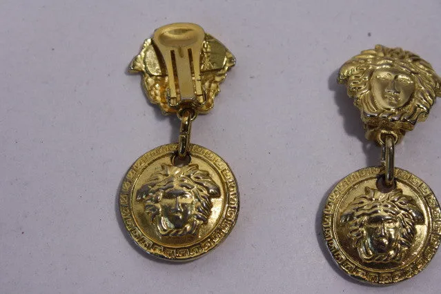 Vintage GIANNI VERSACE Gold Earrings