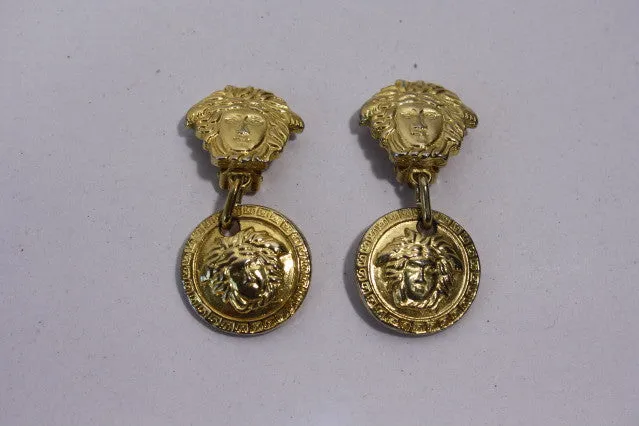 Vintage GIANNI VERSACE Gold Earrings