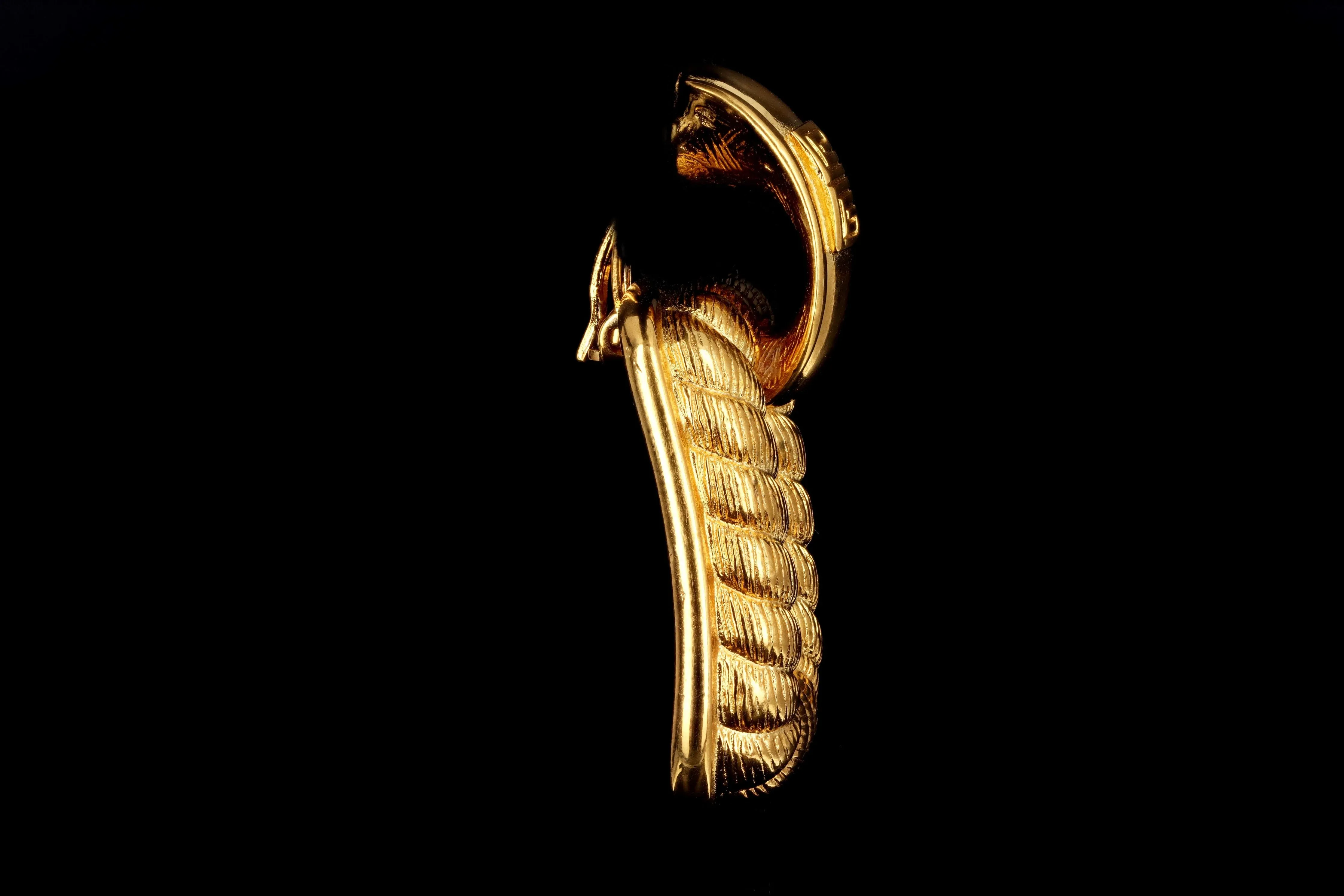 Vintage Givenchy Gold Plated Door Knocker Clip-On Earrings