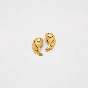 Vintage Gold Paisley Earrings