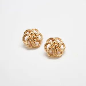Vintage Gold Swirl Monet Earrings