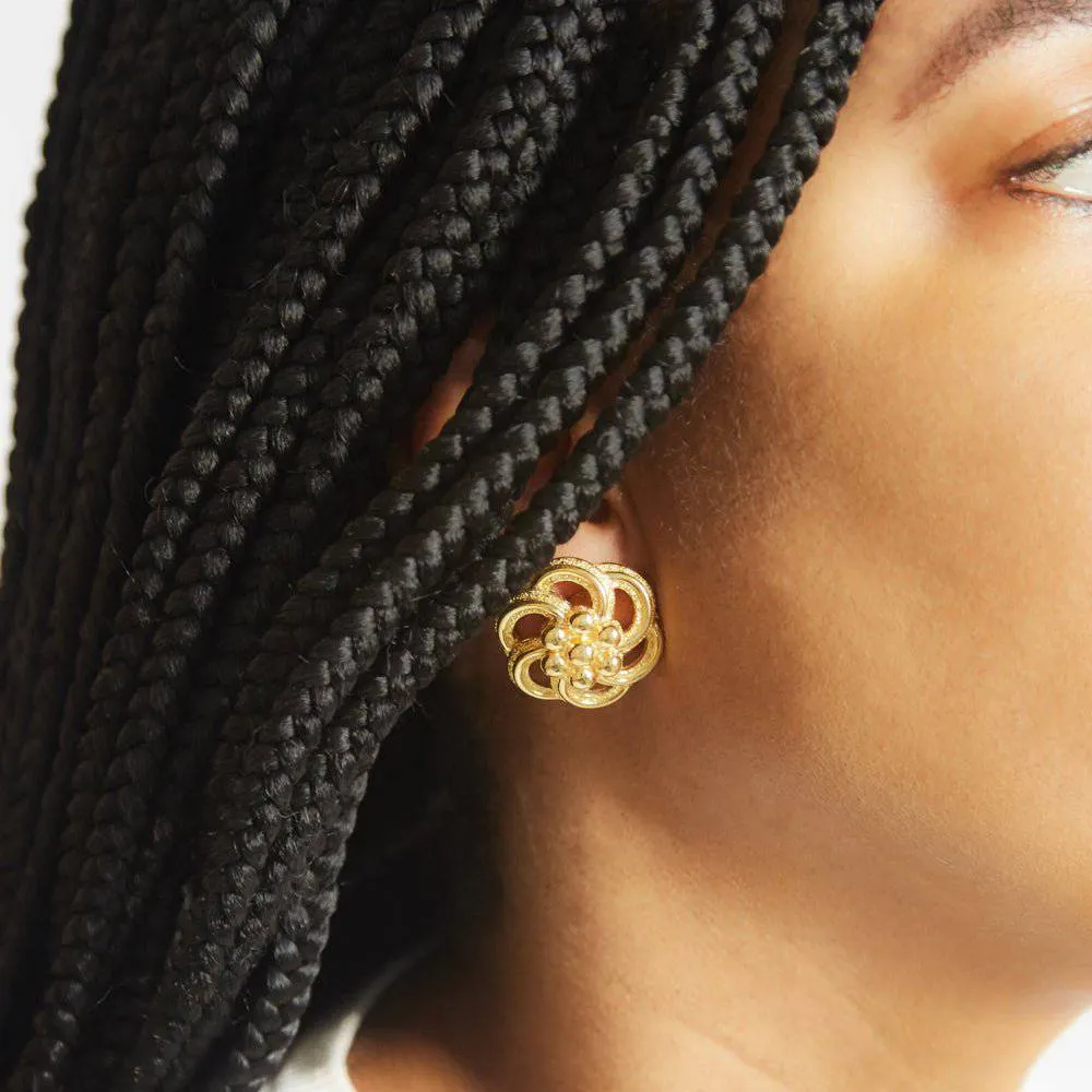 Vintage Gold Swirl Monet Earrings