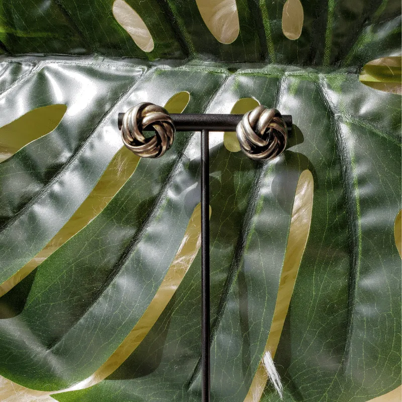 Vintage - Gold Twist Knot Earrings