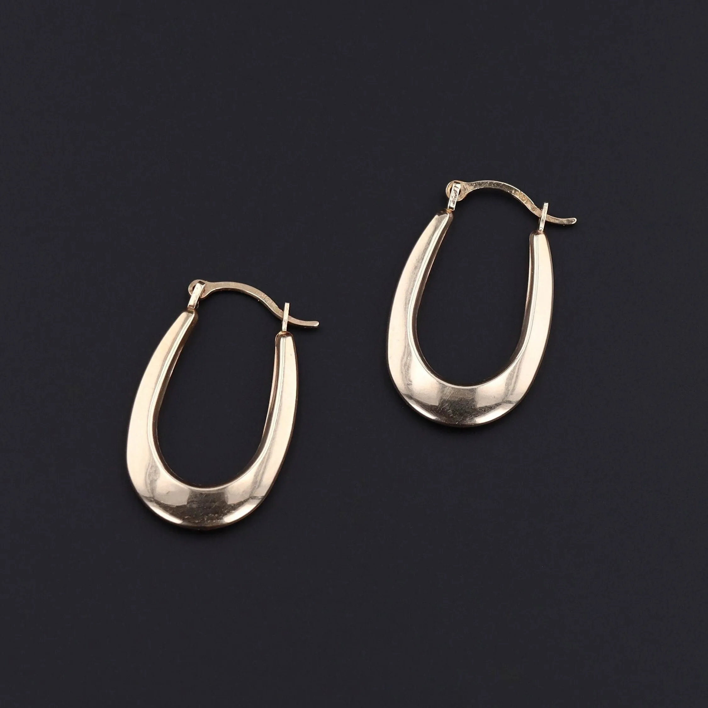 Vintage Hoop Earrings of 14k Gold