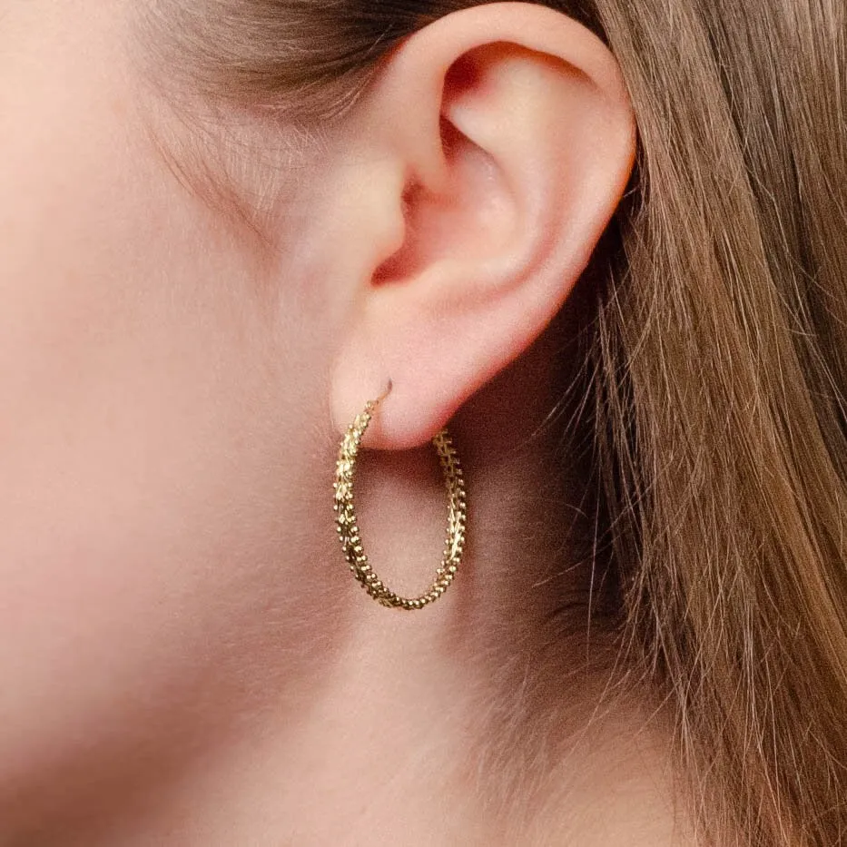 Vintage Hoop Earrings of 14k Gold
