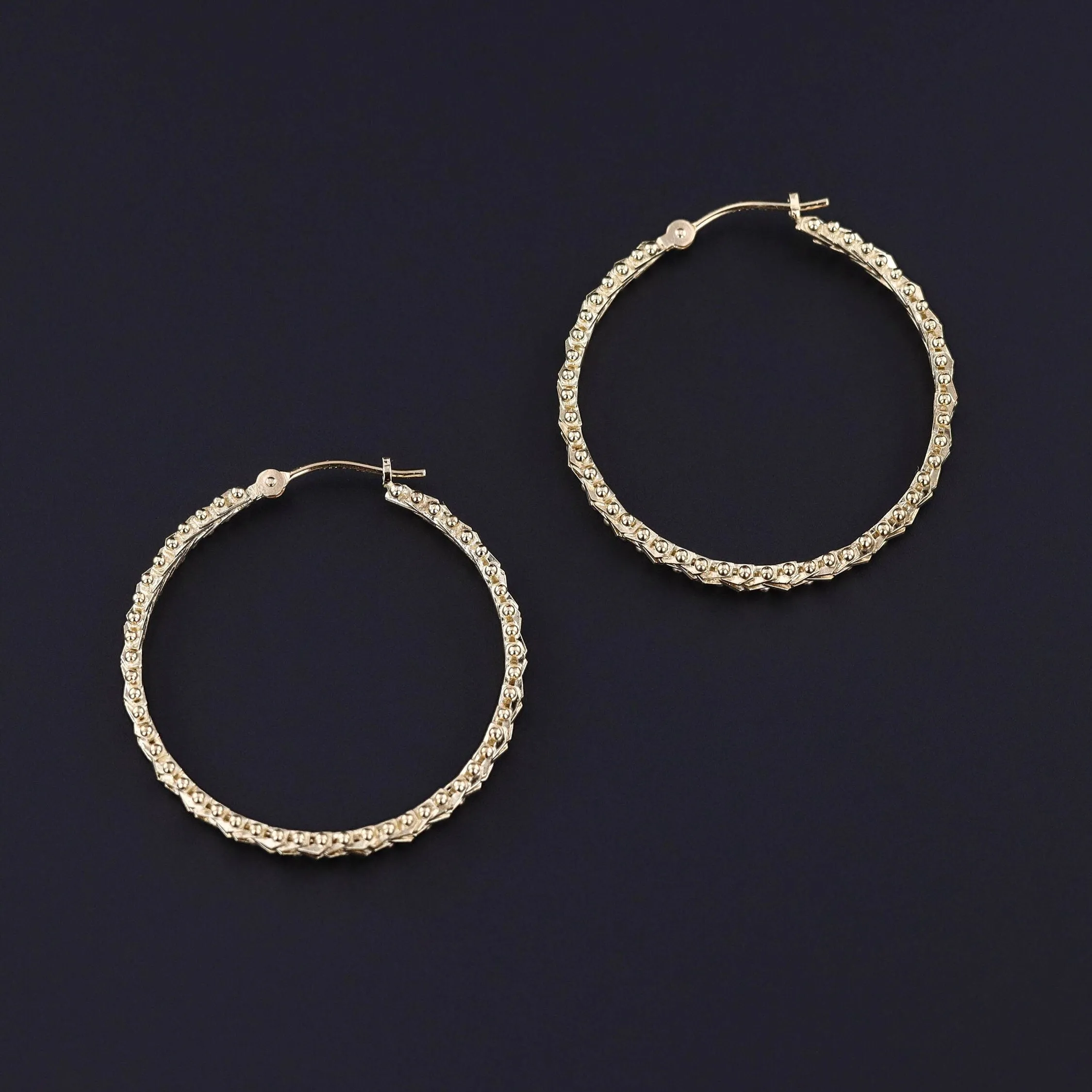 Vintage Hoop Earrings of 14k Gold