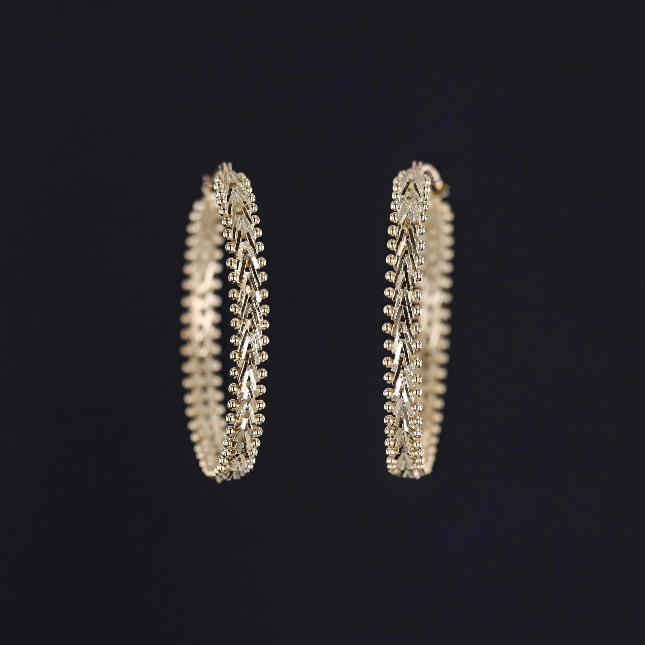 Vintage Hoop Earrings of 14k Gold