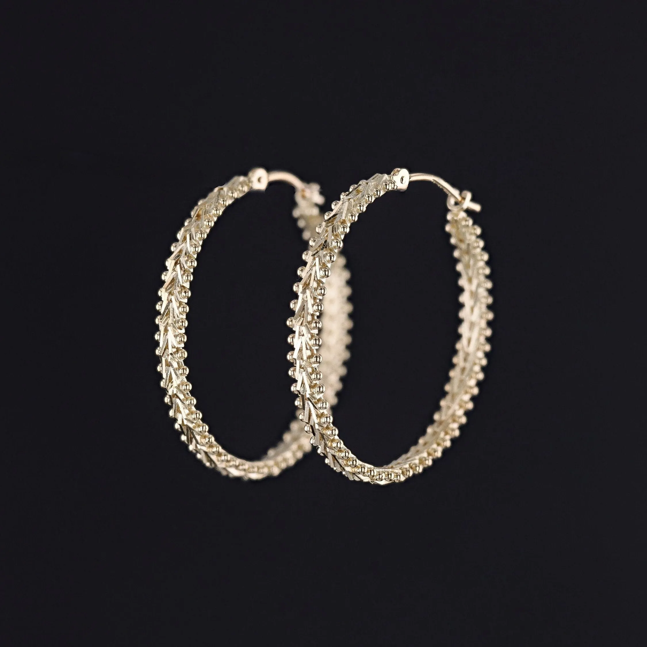 Vintage Hoop Earrings of 14k Gold