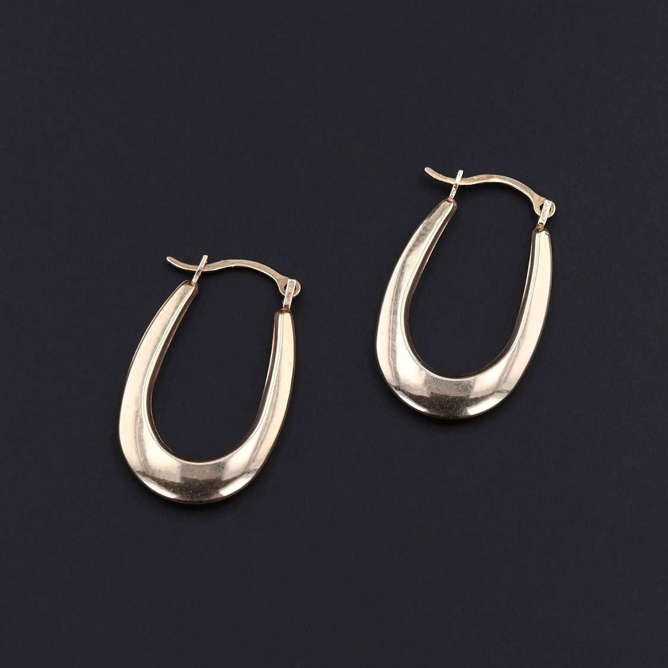 Vintage Hoop Earrings of 14k Gold
