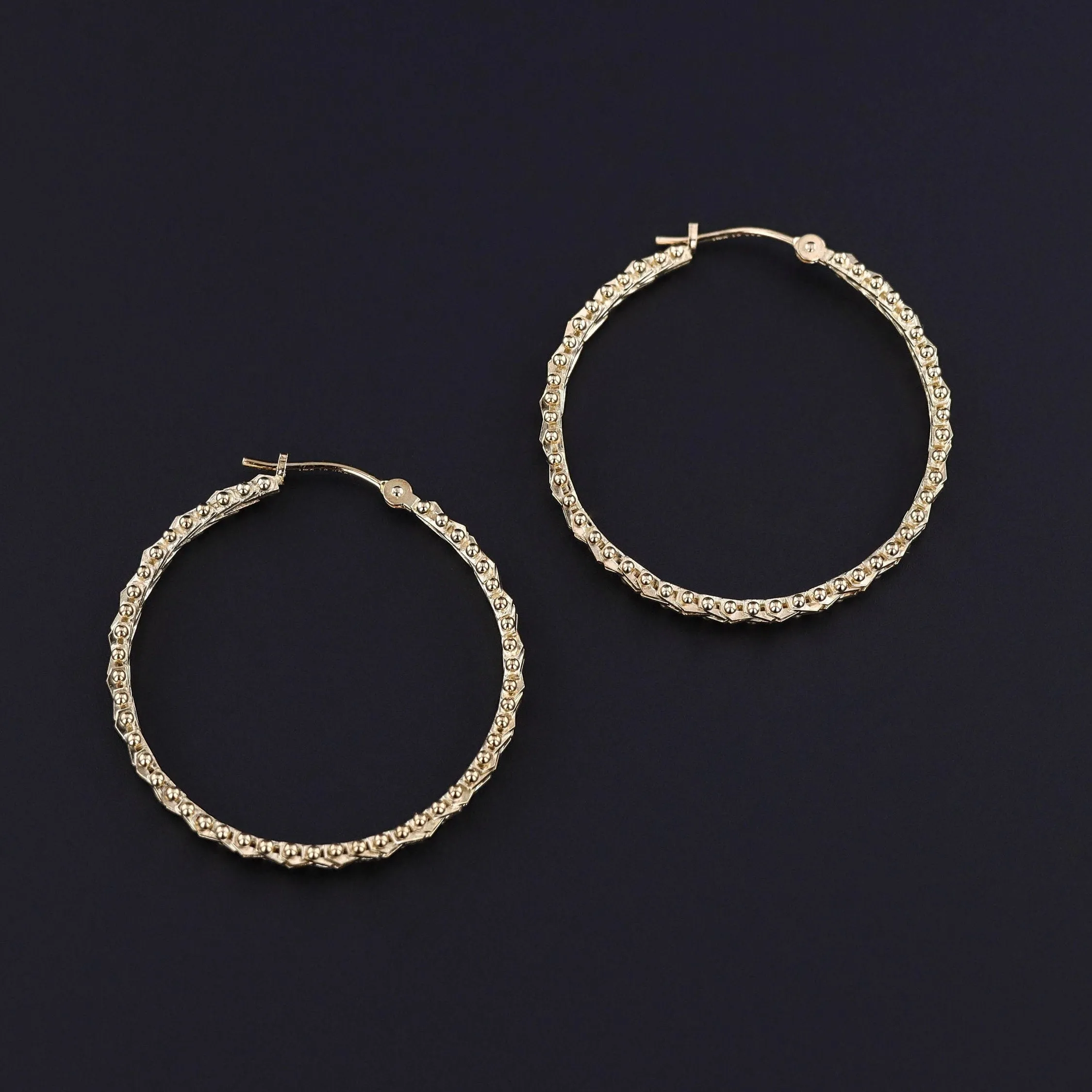 Vintage Hoop Earrings of 14k Gold