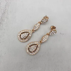 Vintage - Rhinestone Drop Earrings
