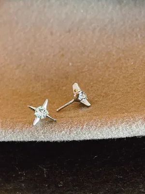 Vintage Rhinestone Star Earrings