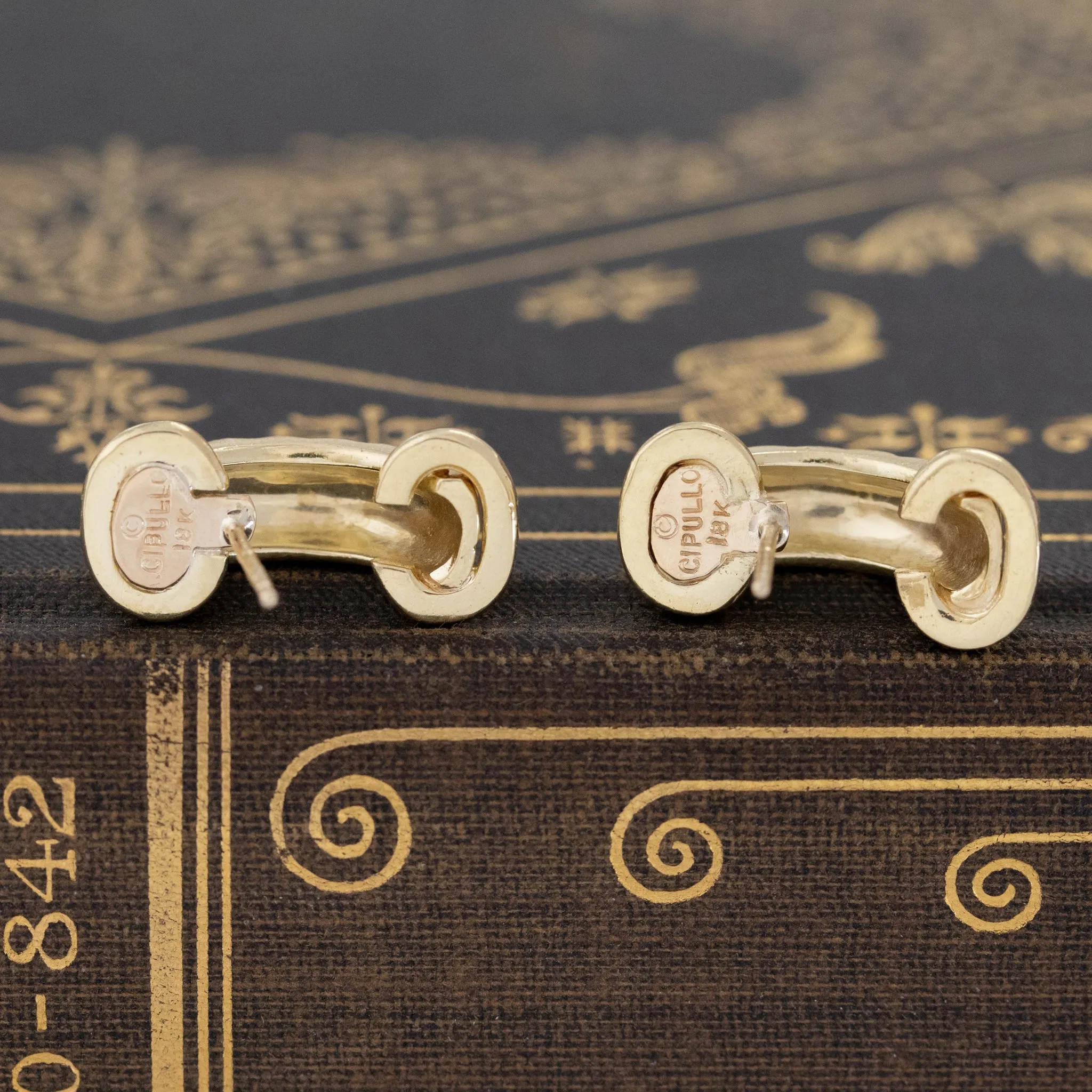 Vintage Rope Hoop Earrings by Cipullo