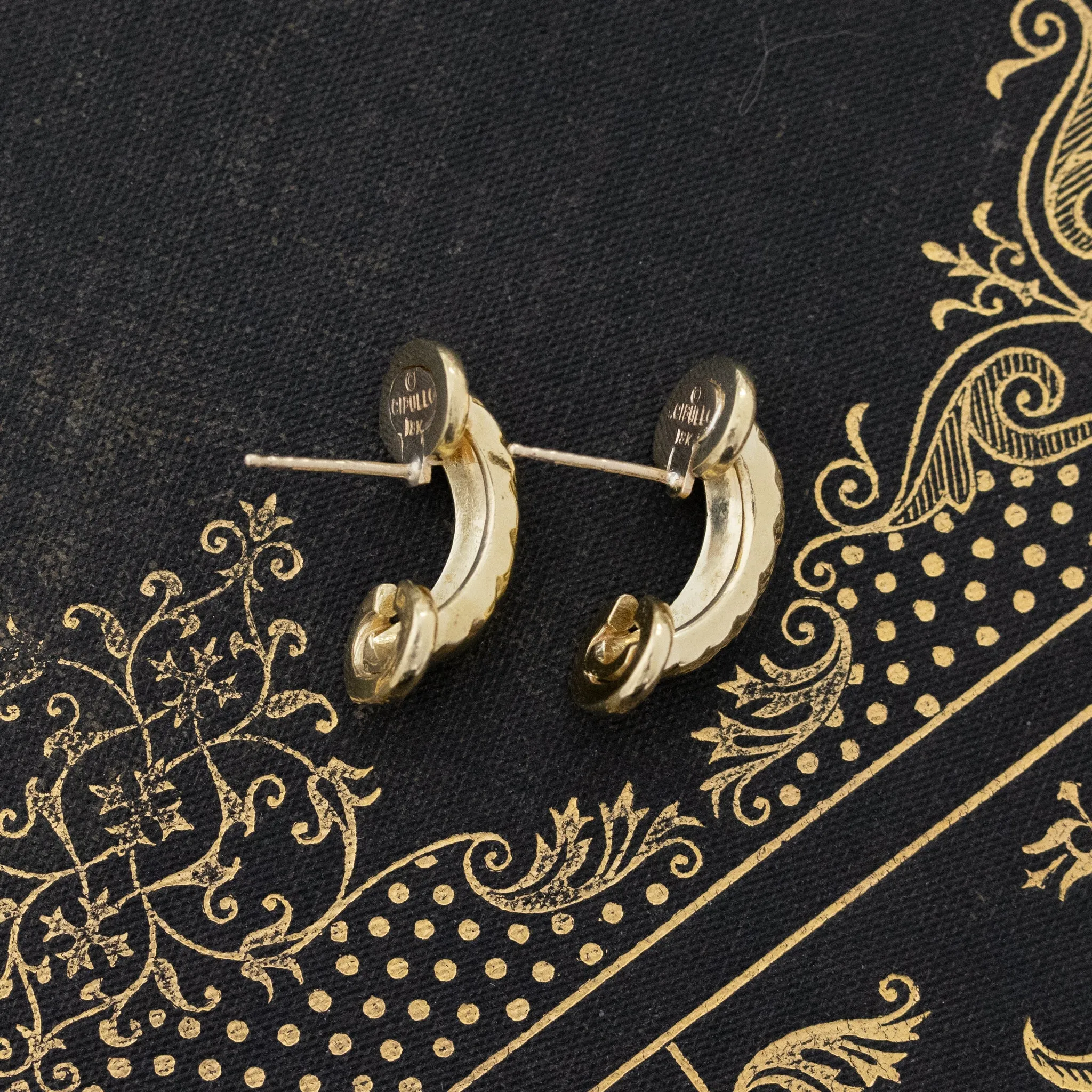 Vintage Rope Hoop Earrings by Cipullo